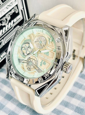 fidodido七喜小子机械风手表男女时尚潮流手表镂空夜光情侣表腕表