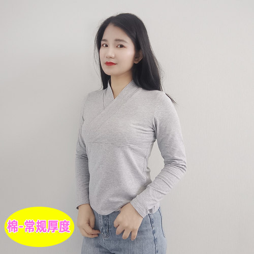 长袖交叉纯棉内衬汉服复古