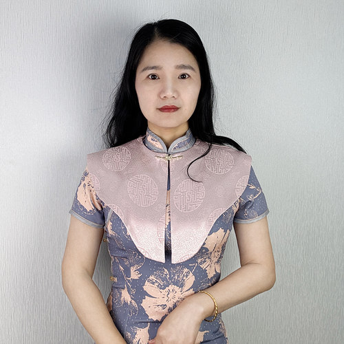 Y929新中式国风提花春夏秋季披肩假领子云肩女装饰时尚围巾小披肩