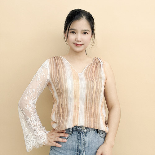 A003新款原创接无袖吊带透气薄款DlY拼接半成品蕾丝喇叭袖假袖子