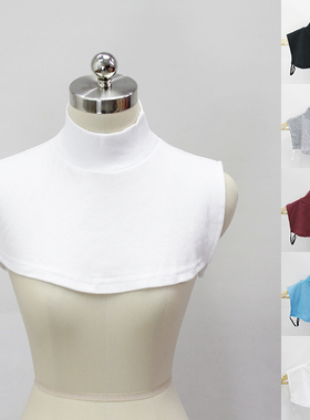 Y613新款加宽半高领春夏秋冬季打底衫纯棉假领子立领中领围脖假领