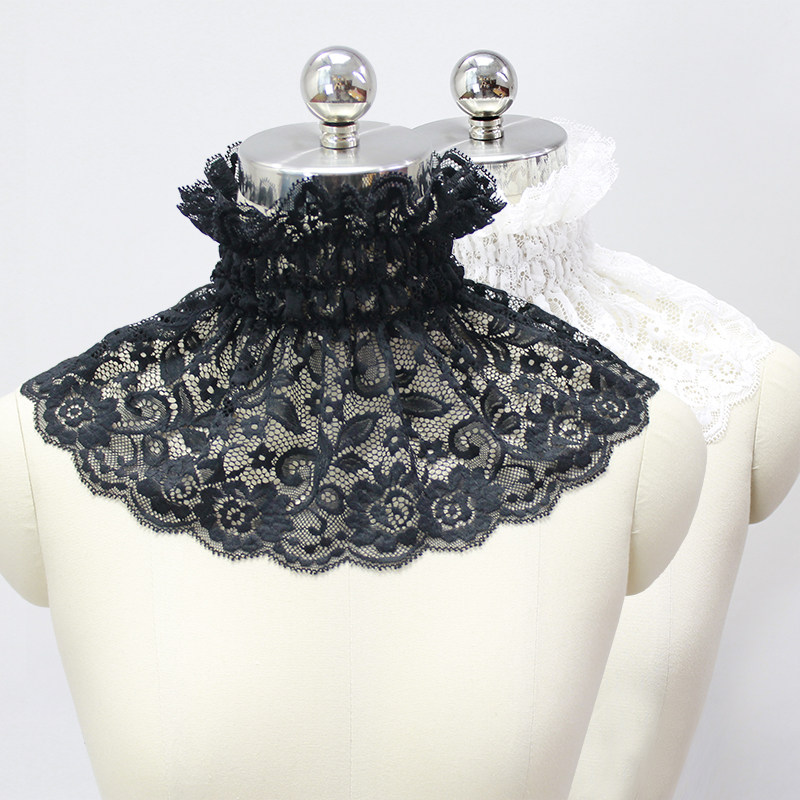 2017春夏秋季韩国新款堆堆领高领假领子女蕾丝假领围脖套头假衣领