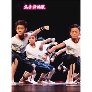 小河式龙舟舞服装功夫舞农艺服装醉龙少年民族武术服装表演服装