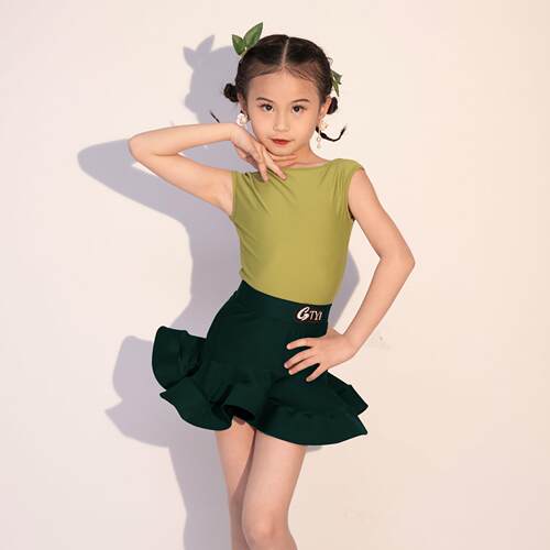 GTY幼儿拉丁舞服2025夏季新款练功服女童高级感训练舞蹈演出服装