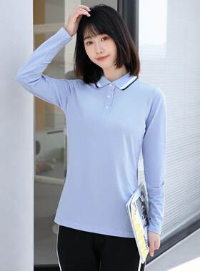 幼儿园教师园服老师春秋季长袖翻领polo衫定制幼师工作服t恤上衣