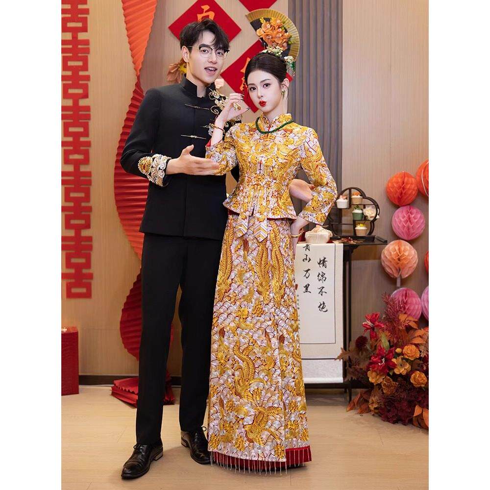 婚礼秀禾服婚服2025新款结婚龙凤褂嫁衣出阁高级感褂皇中式秀和服