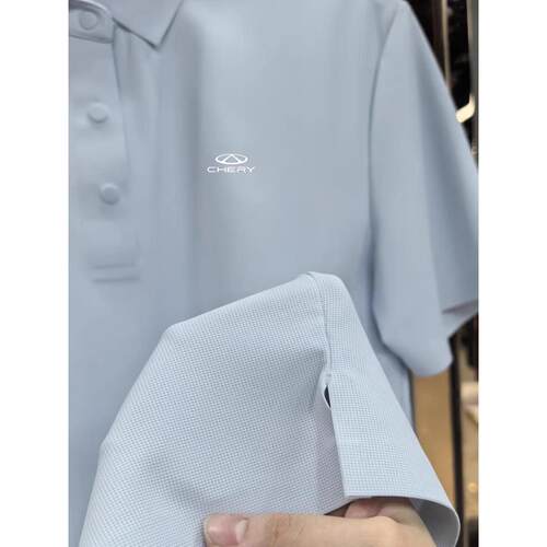 新款小方格奇瑞汽车4S店工作服polo衫翻领短袖T恤工衣新能源工装