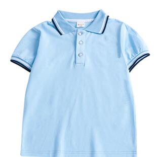 采购产品小学校服，演出制服，Polo衫，夏季多色纯棉短袖t恤，幼