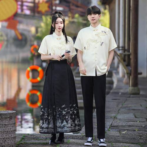 夏季初中生国风毕业照班服定制套装小学生运动会诗朗诵合唱演出服
