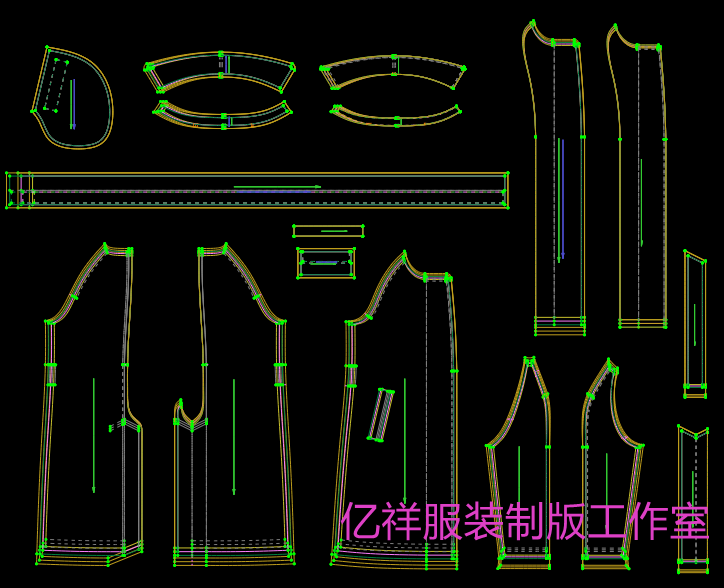亿祥服装设计制版工作室cad纸样男女装大衣风衣制板打板打样衣