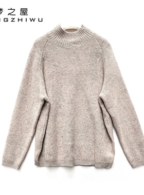 毛衣女梦之屋2025冬季新款宽松半高领套头打底内搭针织衫M29772