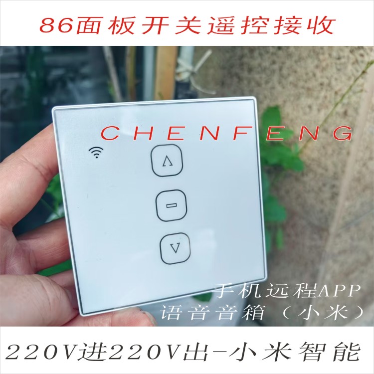 AC220V86面板开关管状电机推窗涂鸦智能语音wifi远程手机APP遥控