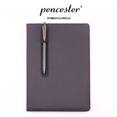 派斯特可定制加logoB5简约PU可插笔办公笔记本加厚商务学生记事本