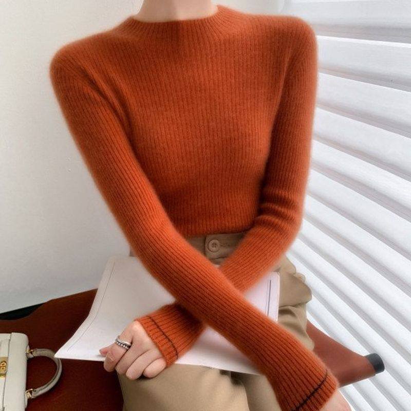 一线成衣半高领羊绒衫女2025秋冬
