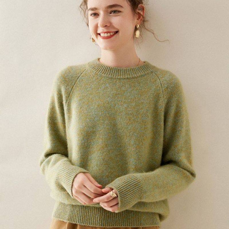 五针三股花纱厚款山羊绒针织秋冬