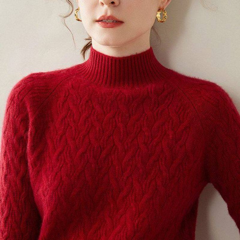 2025新款半高领山羊绒衫女秋冬季