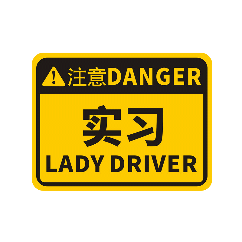 新手上路车贴强磁性实习标志女司机反光汽车用品贴纸标统一实习牌