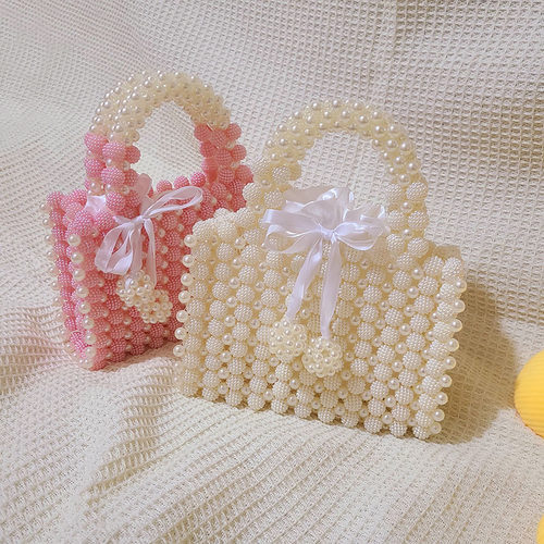 手工DIY串珠复古珍珠包材料成品