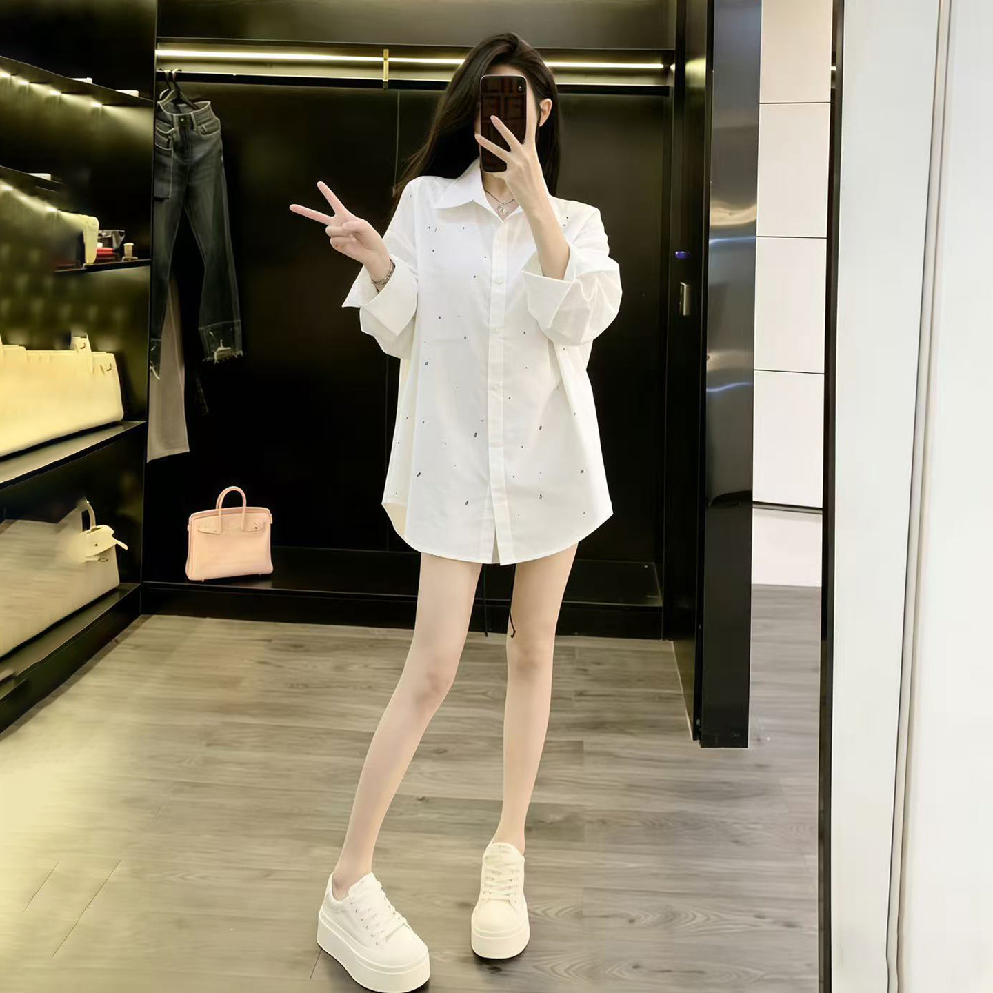 纯欲风白衬衫女夏季新款韩系穿搭巨好看小个子气质下半身消失衬衣
