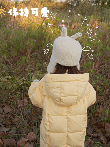 Детский удерживающий тепло пуховик, бархатная удерживающая тепло куртка для девочек, в западном стиле, увеличенная толщина, утиный пух