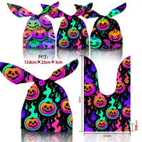New free shipping Halloween candy bag, rabbit ear snack bag, baking biscuit bag, gift bag, 50 pieces each thumbnail 3