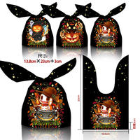 New free shipping Halloween candy bag, rabbit ear snack bag, baking biscuit bag, gift bag, 50 pieces each thumbnail 4