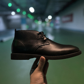 头层牛皮马丁靴男秋季 黑色休闲皮靴潮 英伦风中帮短靴男靴子高帮鞋