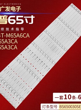 适用夏普4T-M65U5EA 4T-C65U5DA灯条BS650030SE30-0601 A1背光灯