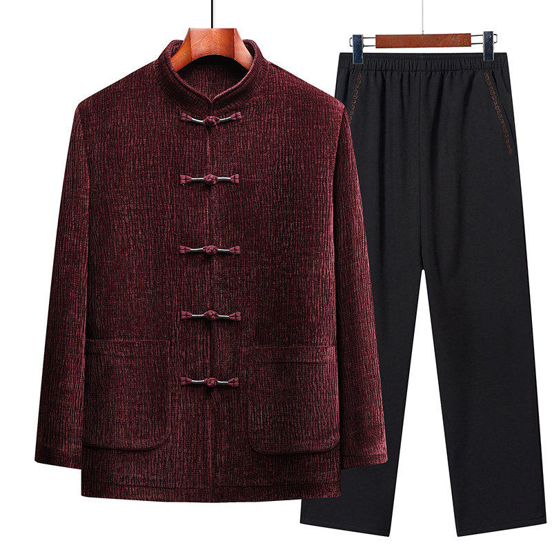 冬季中老年男士唐装棉衣中国风盘扣外套大码爸爸装棉袄套装爷爷装,男装,唐装,淘宝优惠券,粉丝福利购,淘宝优惠卷