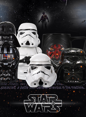 星球大战创意个性马克杯男 黑武士杯子白兵带盖陶瓷杯水杯送男友