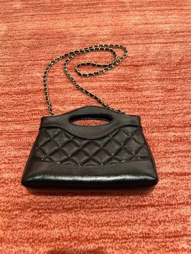 浩浩家小香迷31bag nano油蜡小牛皮菱格链子单肩手提斜跨包