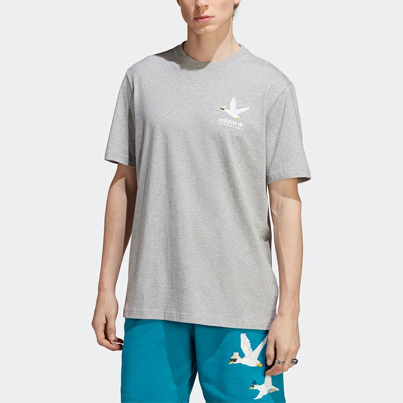 三叶草正品男子透气短袖T恤