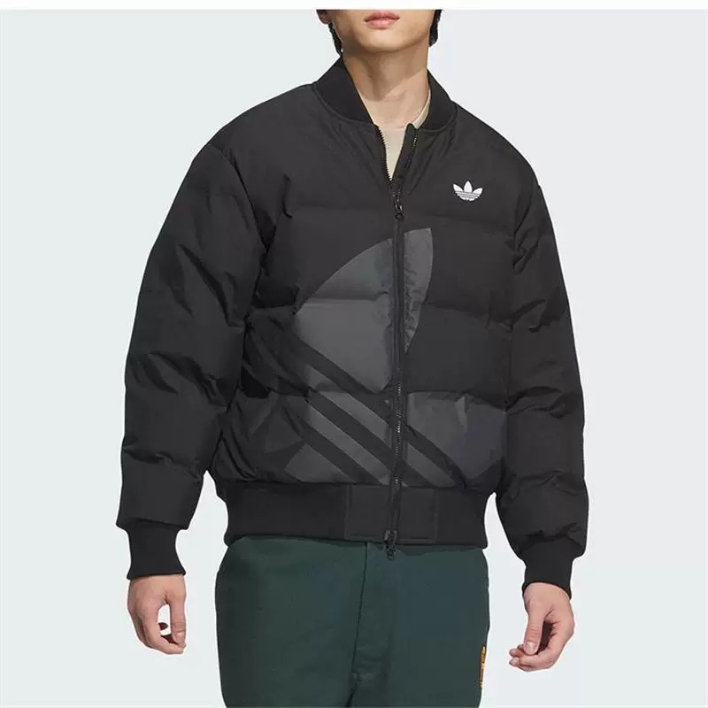 三叶草男女立领保暖羽绒服外套