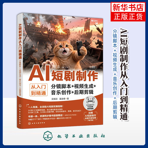 AI短剧制作从入门到精通 视频生成 音乐创作 后期剪辑 短视频创作指南AI工具应用教程后期剪辑核心技能影视制作