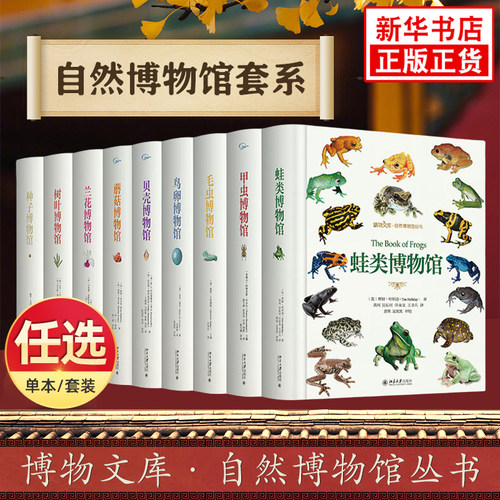 【自然博物馆图鉴丛书】蛇类博物馆 博物文库 甲虫 蘑菇 兰花 蛙类 树叶 种子 鸟卵 毛虫 贝壳博物馆自然科学科普类动植物书