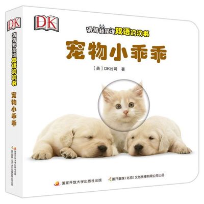 宠物小乖乖 DK猜猜我是谁双语洞洞书 早教 幼儿奇妙中英双语妙趣洞洞书宝宝0-1-2-3-6岁儿童启蒙认知书籍动动书触摸立体翻翻书