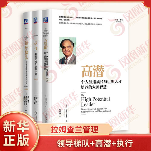拉姆查兰管理经典 全3册 领导梯队+高潜+执行 企业经营管理学书籍 机械工业出版社 新华正版