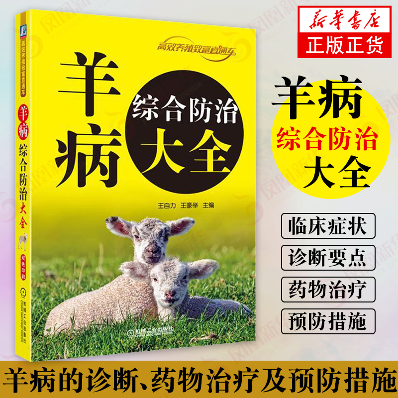 羊病综合防治大全 羊病防治书籍 消毒防疫技术 常用兽药知识书 养羊疾病预防诊断 羊病诊治指南 科学养羊山羊绵羊养殖技术参考书