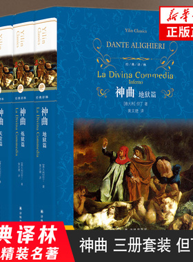 神曲 但丁著 套装三册 近代现代外国文学世界名著经典读物 青少年小学生初高中课外读物阅读经典译林鱻