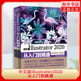 中文版Illustrator2020从入门到精通 微课视频全彩版 ai教程书籍adobe illustrator软件教程基础自学书平面设计ps插画绘图教材