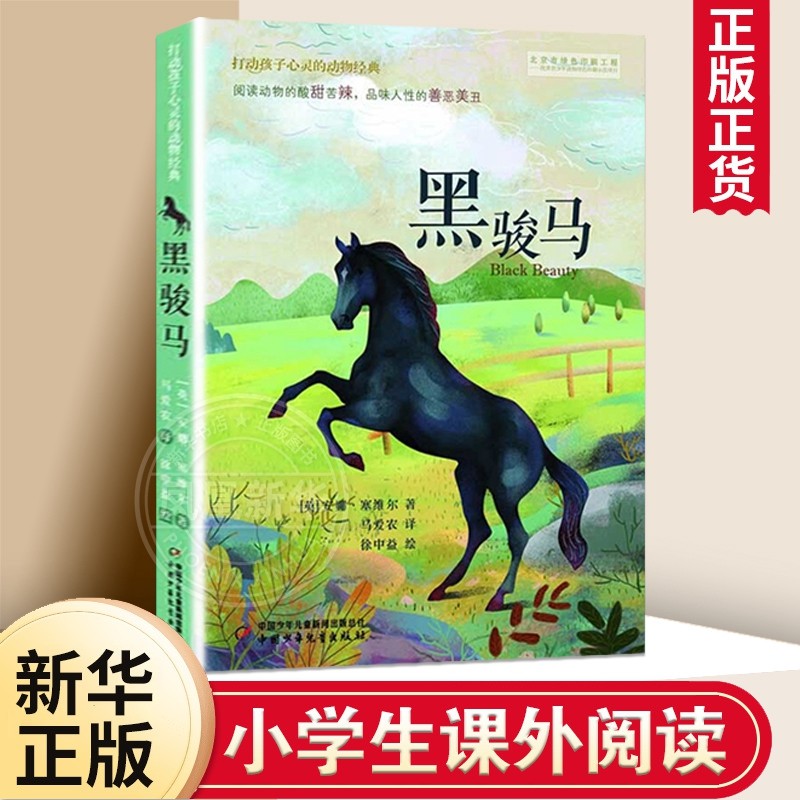 正版 黑骏马打动孩子心灵的动物童话故事书 动物小说 7-10-15岁中小学生课外阅读书籍五六年级小学生课外读物书籍新华书店