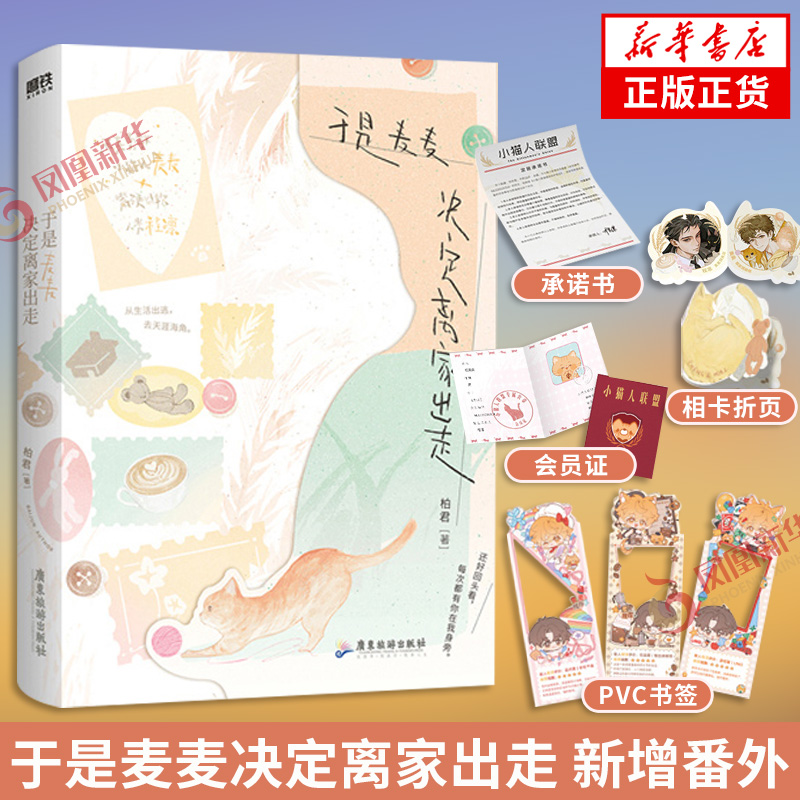 于是麦麦决定离家出走【赠联盟定居承诺书+小猫人会员证+相卡折页+pvc书签】柏君著 新增番外 青春文学小说实体书 新华书店正版