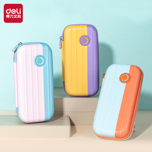 小学生儿童可爱大容量卡通小学一二三年级男女孩子 文具袋文具盒铅笔盒 得力 步乐eva大容量多用途笔袋