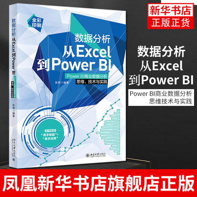 数据分析从Excel到Power BI Power BI商业数据分析思维技术与实践 Power BI企业日常数据分析运用思维实操技能综合管理应用思路书