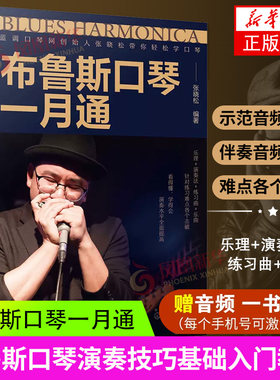 赠音频布鲁斯口琴一月通