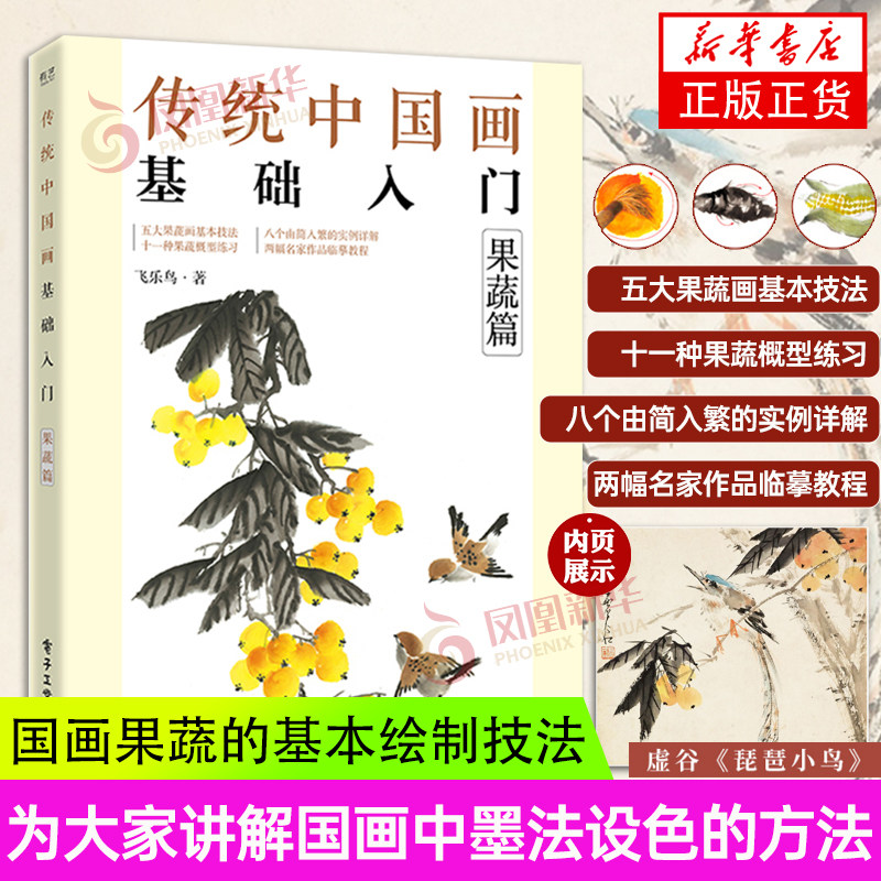 传统中国画基础入门 果蔬篇 初学者国画自学教程书 五大果蔬画基本