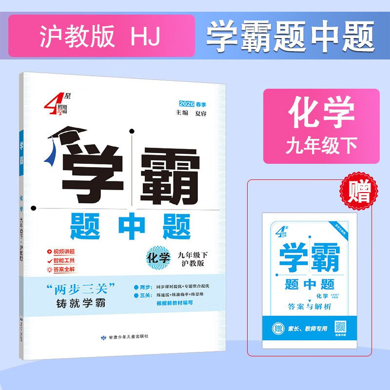 2026春 学霸题中题九年级下册化学沪教版 初三9年级下册中学教辅同步课时提优练习册基础提优专项强化训练含答案教辅学习资料 正版