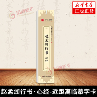 赵孟頫行书·心经-近距离临摹字卡 华夏万卷 湖南美术出版社 新华正版书籍
