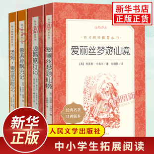 套装4册】爱丽丝梦游仙境+汤姆索亚历险记+鲁宾逊漂流记+骑鹅旅行记 快乐读书吧小学语文六6年级下册课外名著阅读 新华必正版读物