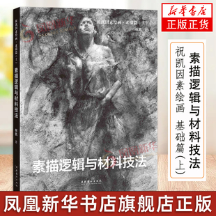 祝凯因素绘画 基础篇(上) 素描逻辑与材料技法 方绘画教程范画步骤细节详解 素描肖像人体半身全身像列宾速写教程 正版书籍